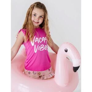 Kiki + Lulu Bamboo That’s What Sea Said Graphic Set Vacay Vibes Outfit Size 4T